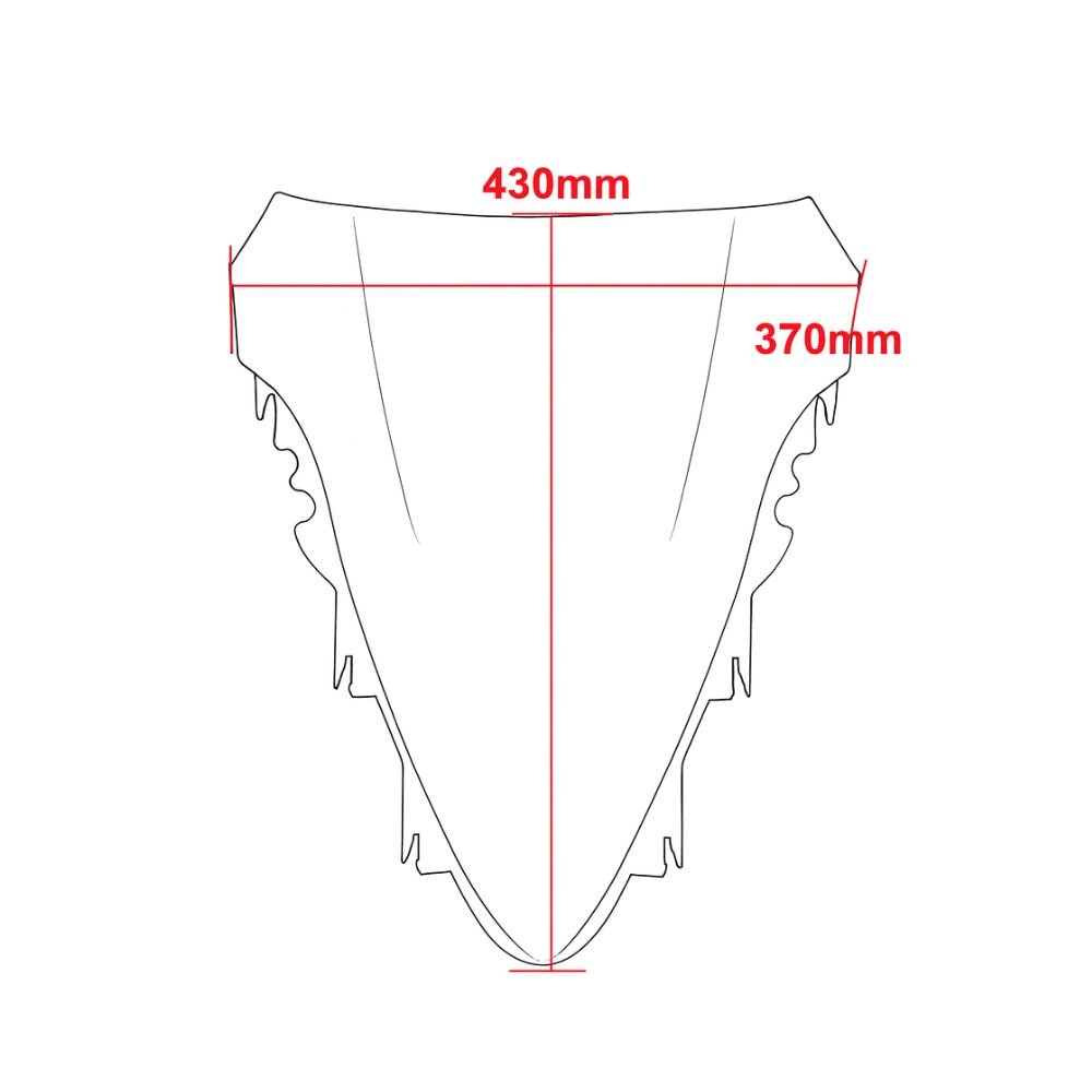 Cúpula doble burbuja Compatible con Yamaha YZF R1 2007 2008 - Transparente - Imagen 6